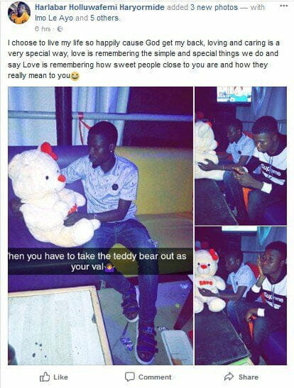 Teddy Bear: See How Man Celebrated His Valentine (Pictures)