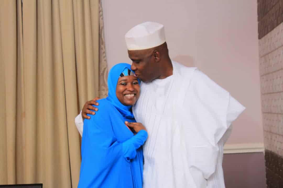 Aisha Yesufu loved up with hubby as they celebrate 20th wedding anniversary