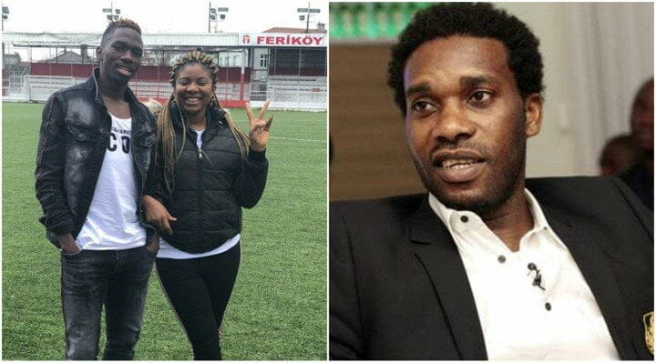 Kenneth Omeruo: wife calls Jay Jay Okocha a mad man for criticizing her husband