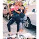 Iyabo Ojo and Daughter working out together