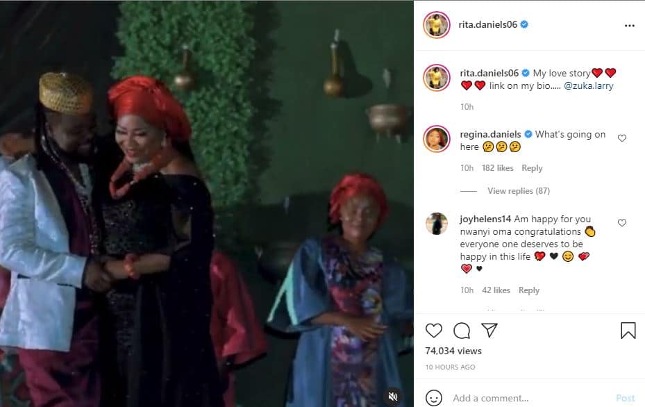 What’s Going On Actress Regina Daniels Reacts As Her Mom Rita Shares New Video With Her Husband