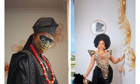 Toyin Lawani Tensions Instagram with faceless husband