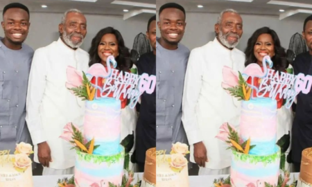 Olu Jacobs at wife's party