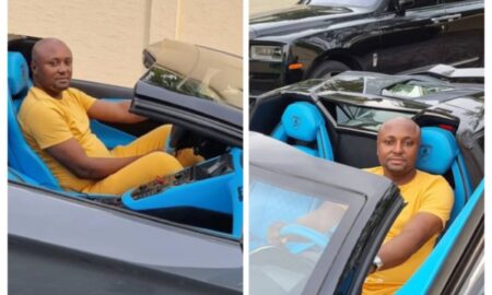 Isreal DMW in Davido's Lamborghini