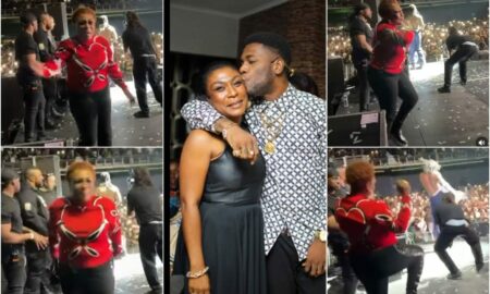 Burna Boy's mother is a vibe in Dublin