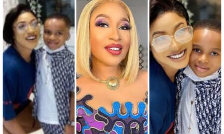 Tonto Dikeh mocks her son King Andre as he promised not to demand for toys till he is 10