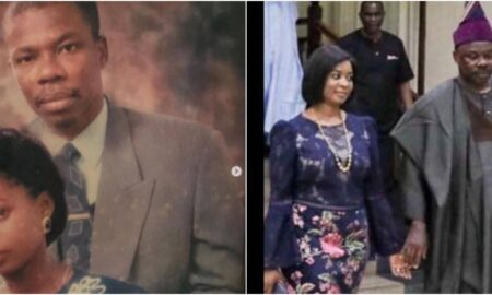 I married a man in suit, now he is always in parachute agbada - Ex-Governor Amosun's wife spills (photos)