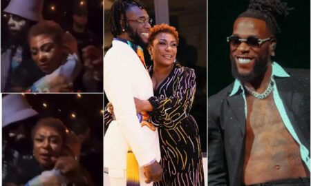 Burna Boy embraces his mother