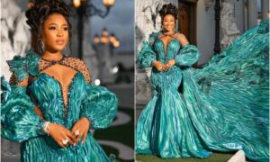 Nigerians react as BBNaija's Erica Nlewedim AMVCA dress is alleged to be worth $794,000