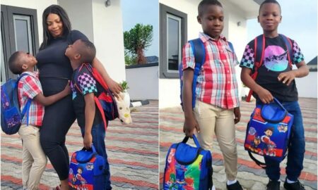 Laide Bakare showers love on her kids