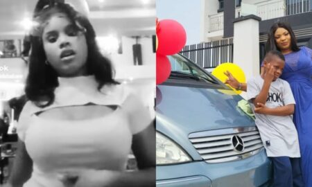 Laide Bakare daughter gifts brother a benz