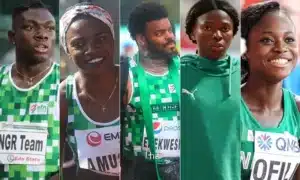 Buhari hails Tosin Amusan, Ese Brume, Team Nigeria