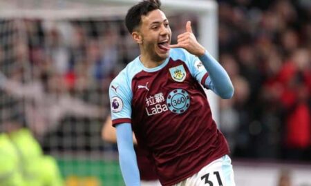 Dwight McNeil rejoices after scoring