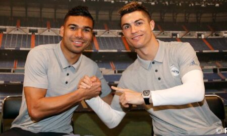 Casemiro and Cristiano Ronaldo