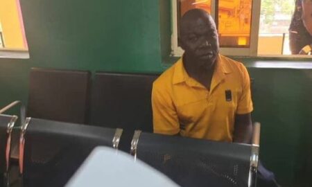 Lagos killer cop drambi vandi in court