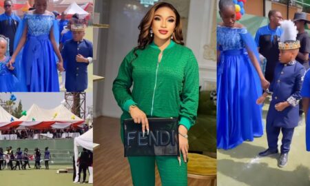 Tonto Dikeh storms son's Inter-house sports