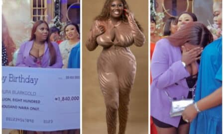 Actress Adediwura Gold sheds tears of joy as friends gift her 1.8 million naira on her birthday