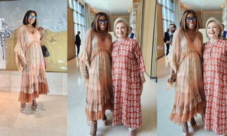Mo Abudu meets Hillary Clinton in Dubai