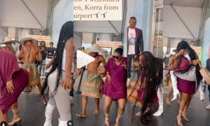 Fans react after Jane Mena welcomes Korra Obidi from the airport in a special way