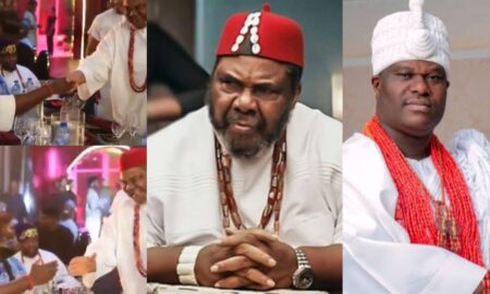 Twitter user calls out Pete Edochie for not bowing to Ooni