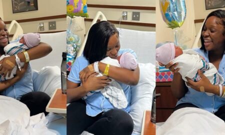 Tomike Adeoye welcomes baby boy
