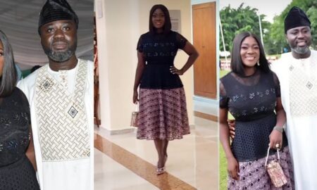 Mercy Johnson and husband in Abuja