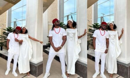 Psquare's Paul Okoye and young lover step out in matching white