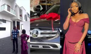 Adekunle Gold buys a house and car for his mother and wife