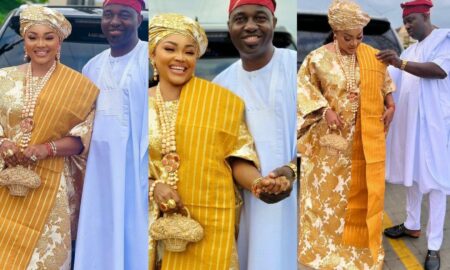 Mercy Aigbe and husband step out in style