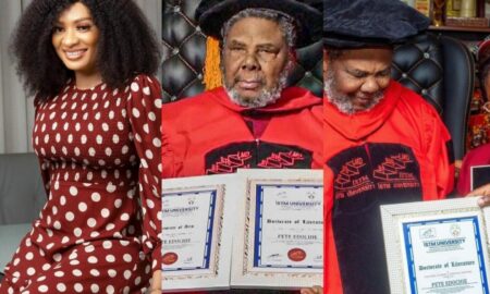 May Edochie hails Pete Edochie over his doctorate degree