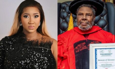 Judy Austin hails Pete Edochie as he bags Doctorate degree