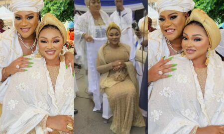 Nkechi Blessing celebrates Mercy Aigbe on her title