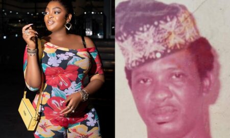 Eniola Badmus remembers late father