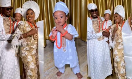 Biola Bayo celebrates son as he turns one