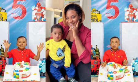 Nkechi Blessing buys 5 cakes for her son for his 5th birthday