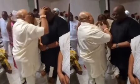 Governor Adeleke prays for Dele Momodu and wife