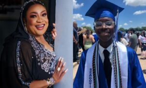 Foluke Daramola son graduates from High school