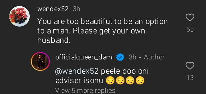 “You Are Too Beautiful To Be An Option, Get Your Own Husband” – Netizen Advises Portable’s Girlfriend, Queen Dami, She Reacts