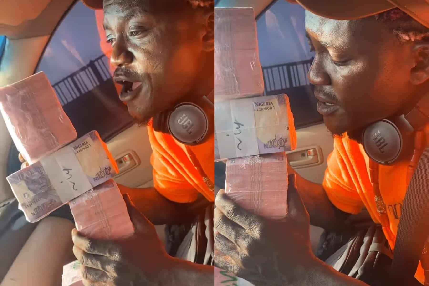 Portable shows off money after arrest