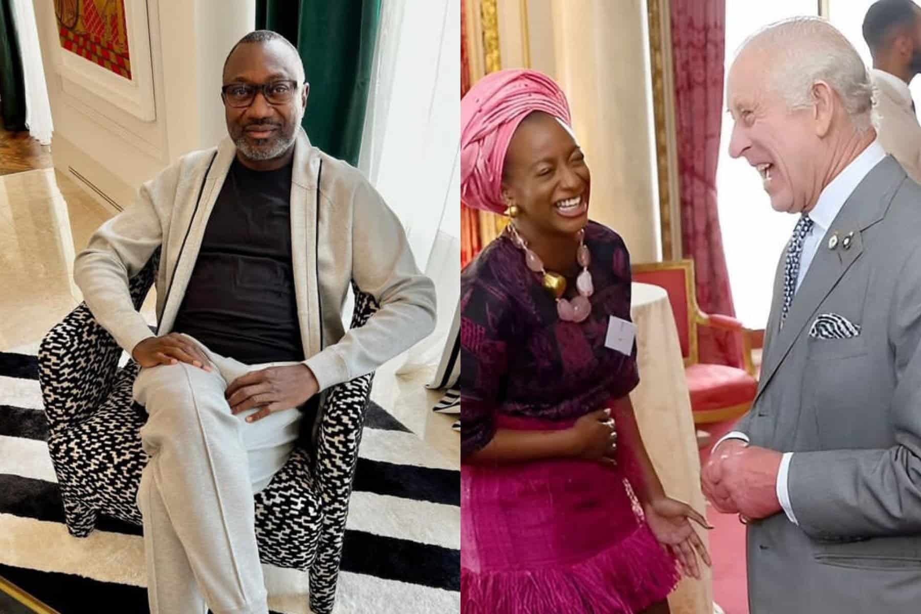 Femi Otedola praises daughter as she meets with King Charles