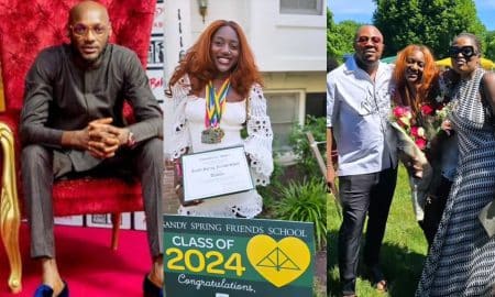 2face and Pero Adeniyi daughter graduates high school