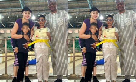 FFK and Precious Chikwendu reunite for son's Taekwondo achievement