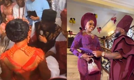 Davido cries as his father-in-law prays for him and Chioma.