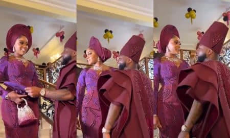 Davido and Chioma melt hearts in their first outfit of the day.