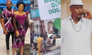 Nosa Rex's wife as Hanks Anuku stages protest against poverty