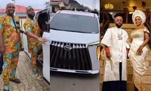 Davido storms Osun State with his wedding car gift