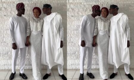 Temi Otedola shares video of her father and husband kissing her