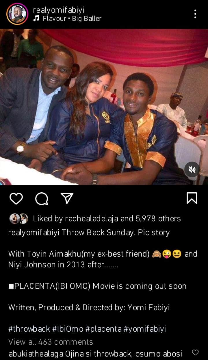 Yomi Fabiyi shares throwback photo of him, Toyin Abraham and Adeniyi Johnson