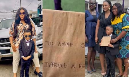 Nkechi Blessing celebrates son as he bags award