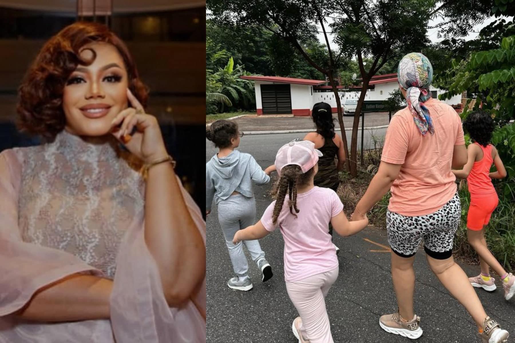 “You don’t like showing your kids’ faces, why?” – Fan queries Nadia Buari as she shares rare photos of her and her daughters